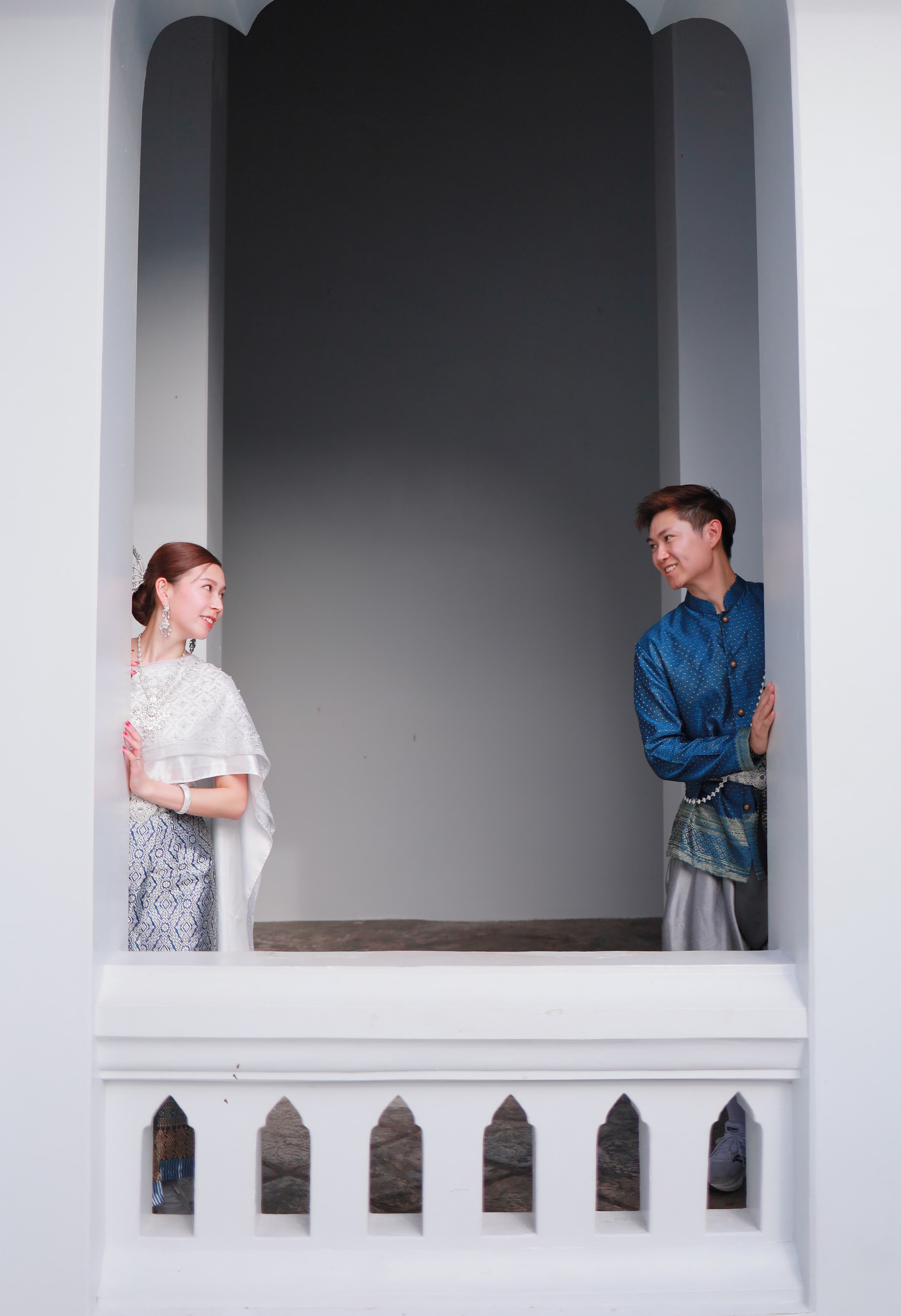 Wedding couple in traditional attire